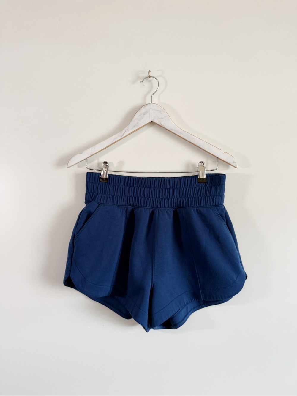 ABERCROMBIE YPB Neoknit Active Unlined Shorts Navy Blue M Medium